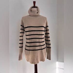 RDI Turtleneck Sweater Striped Cream/Tan